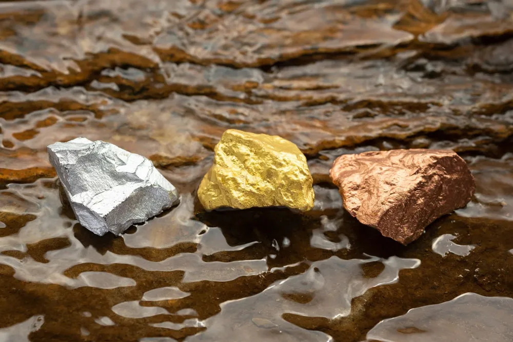 oro,plata.cobre