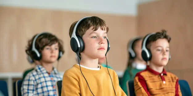 estudiantes-jovenes-centrados-escuchando-audiolibros-o-contenidos-educativos-auriculares-entorno-aula_923559-16778